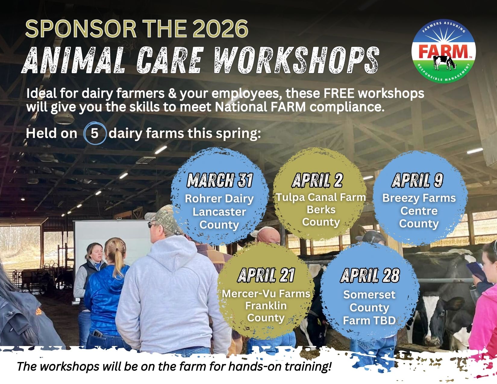 National Farm Program Three On-Farm Animal Care Workshops Happening in April for Dairy ...
