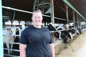 Caitlyn, a 2019 on-farm intern