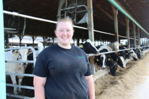 Caitlyn, an on-farm intern