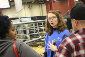 Calving Corner volunteer