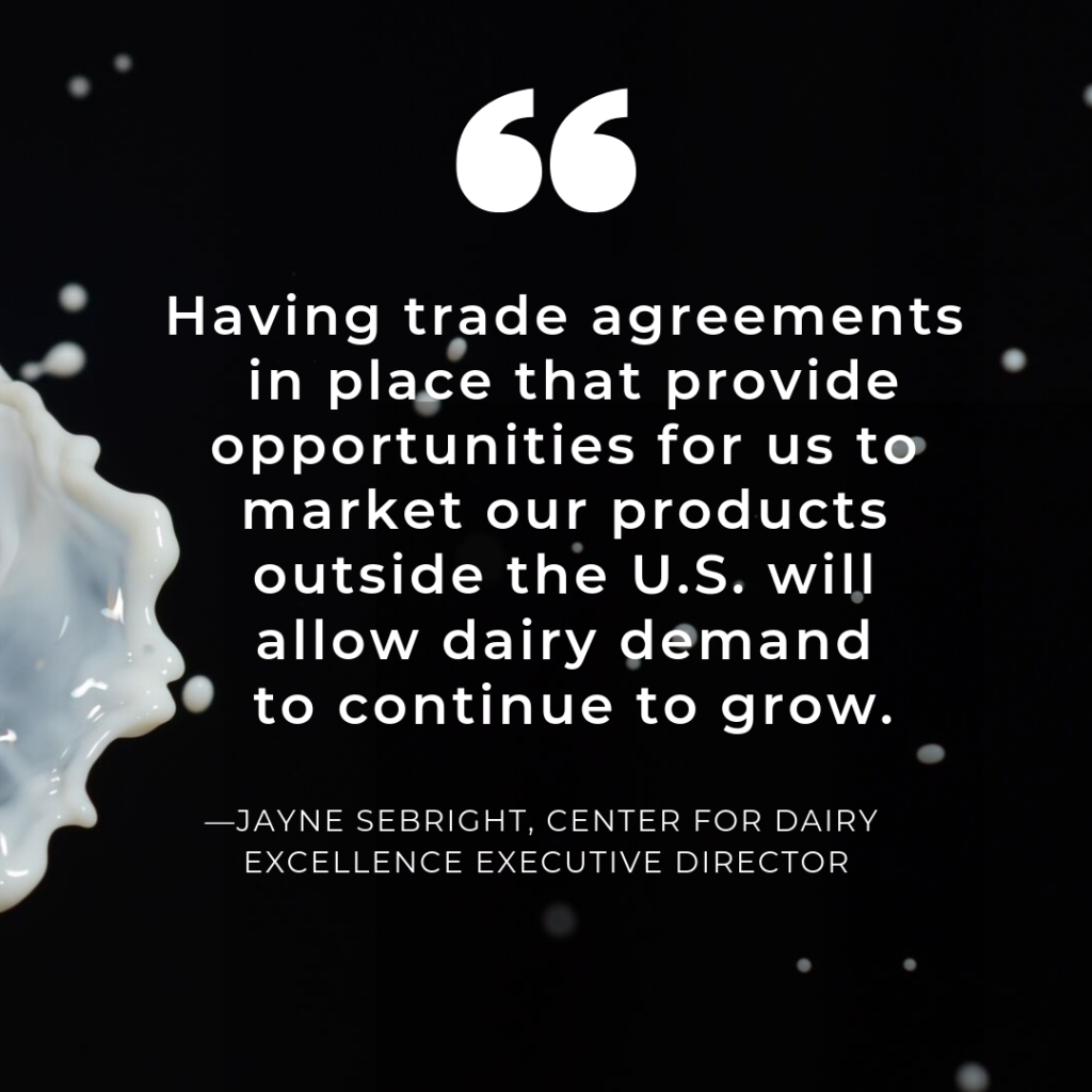 Exports matter in the dairy industry