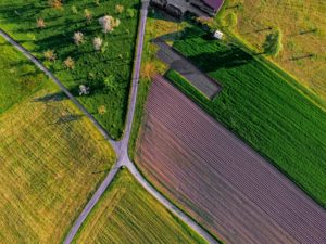 Farm overhead shot